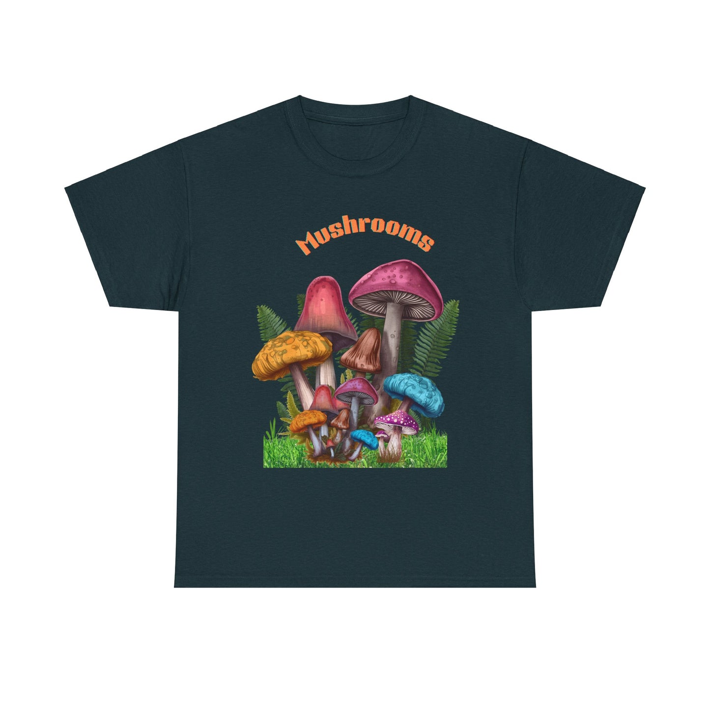 Trippy Mushroom 70s Design Tee, Psychedelic Mushroom Tee, Art Colorful Retro Mushroom T shirt, 70s Themed Nature Tee Design, Hippie Style Mushroom Print Tee, Gift for Mushroom Lovers.