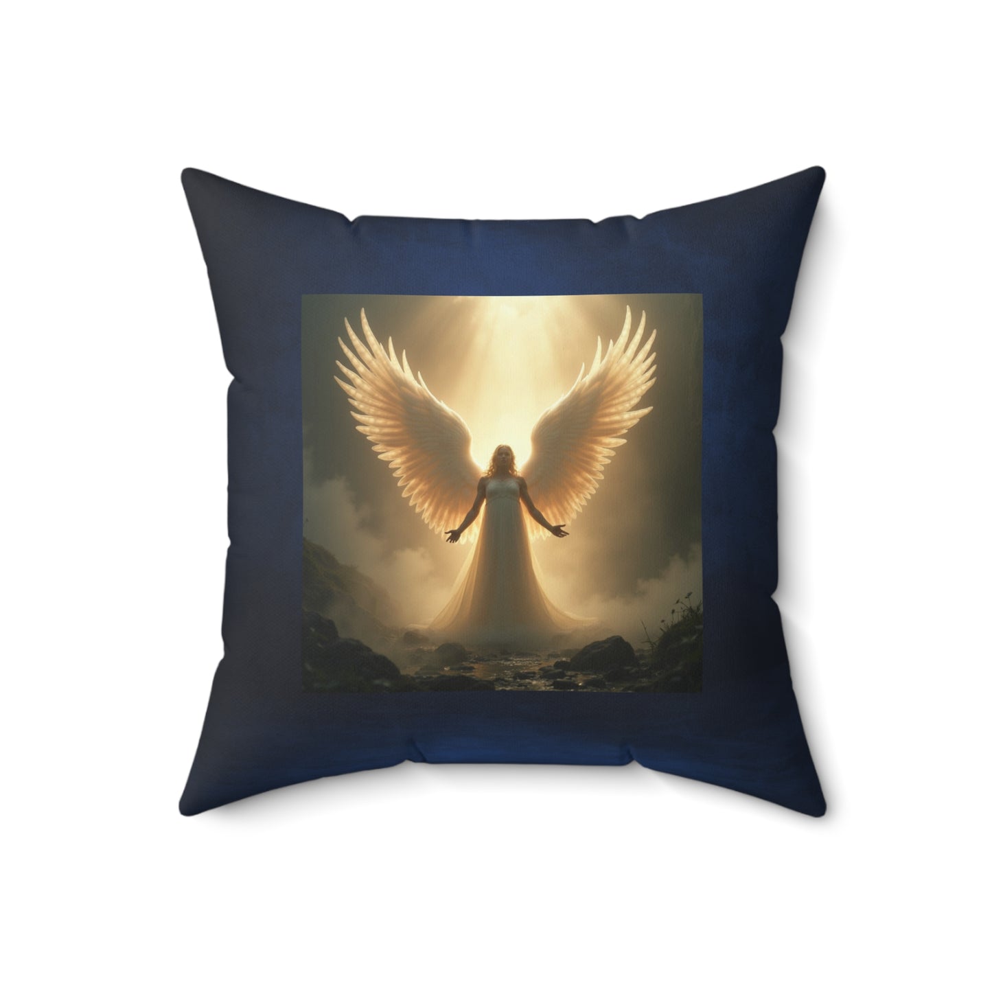 Beautiful Angel Pillow, Angelic Square Pillow, Spiritual Home Decor, Divine Angel Pillow, Peaceful Accent Pillow, Religious gift, Christmas Gift.