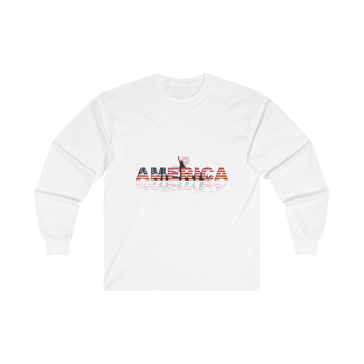 Patriotic long-sleeve, Statue of Liberty Long sleeved tee, America shirt, USA pride shirt, Liberty design, patriotic apparel, American pride clothing, USA long-sleeve.