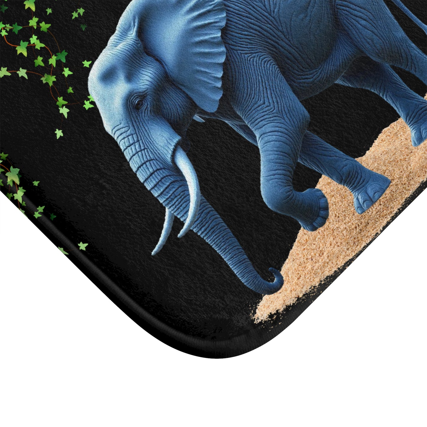 Elephant bathmat, Mother and baby elephant Bathmat, Wildlife bathroom decor, Safari-inspired bathmat, Nature-themed mat, Bathmat.