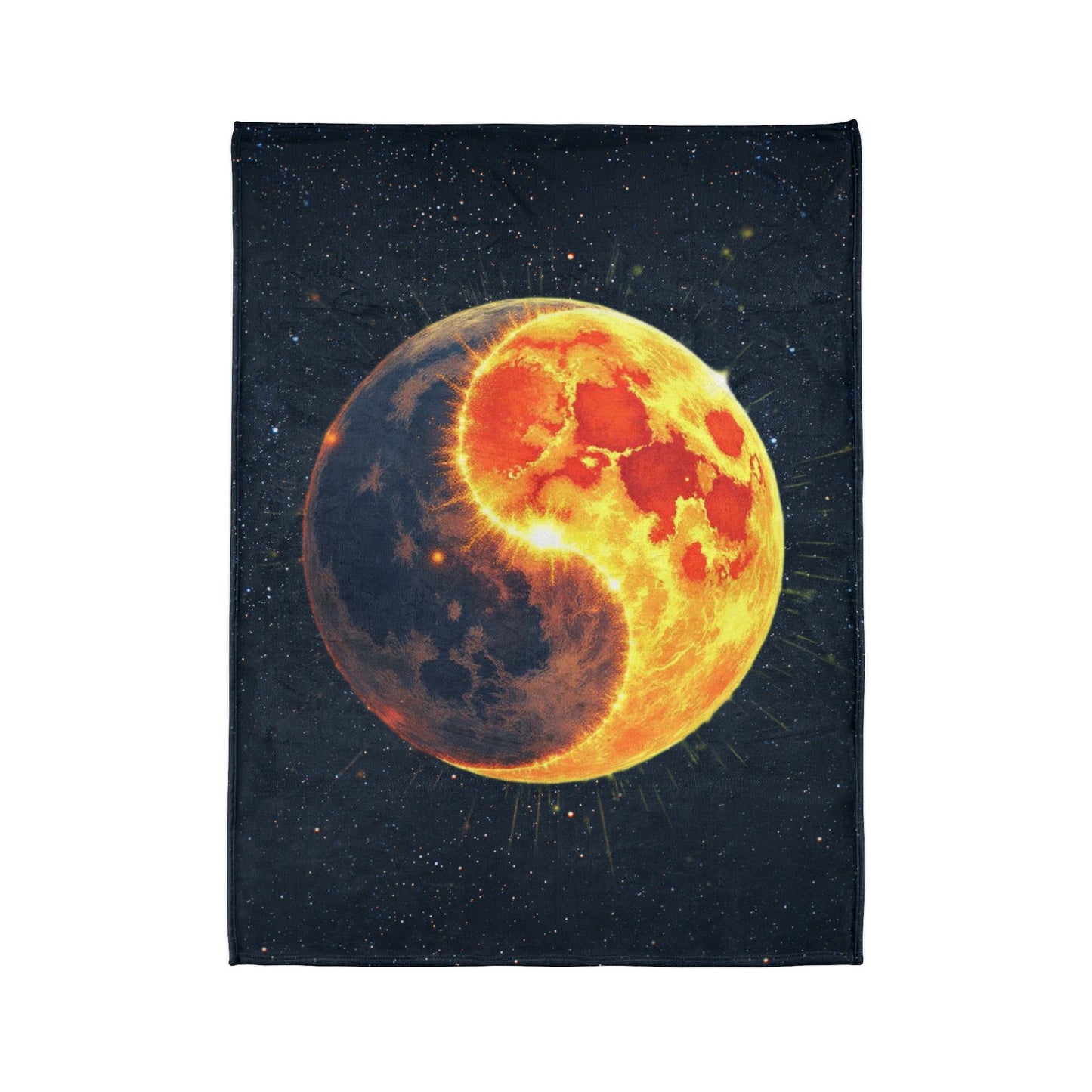 Sun and Moon Blanket, Yin and Yang Blanket, Moon Blanket, Sun blanket, Starry Blanket, Lover of Space Gift, Sun and Moon Lover blanket Gift, Soft Polyester Blanket