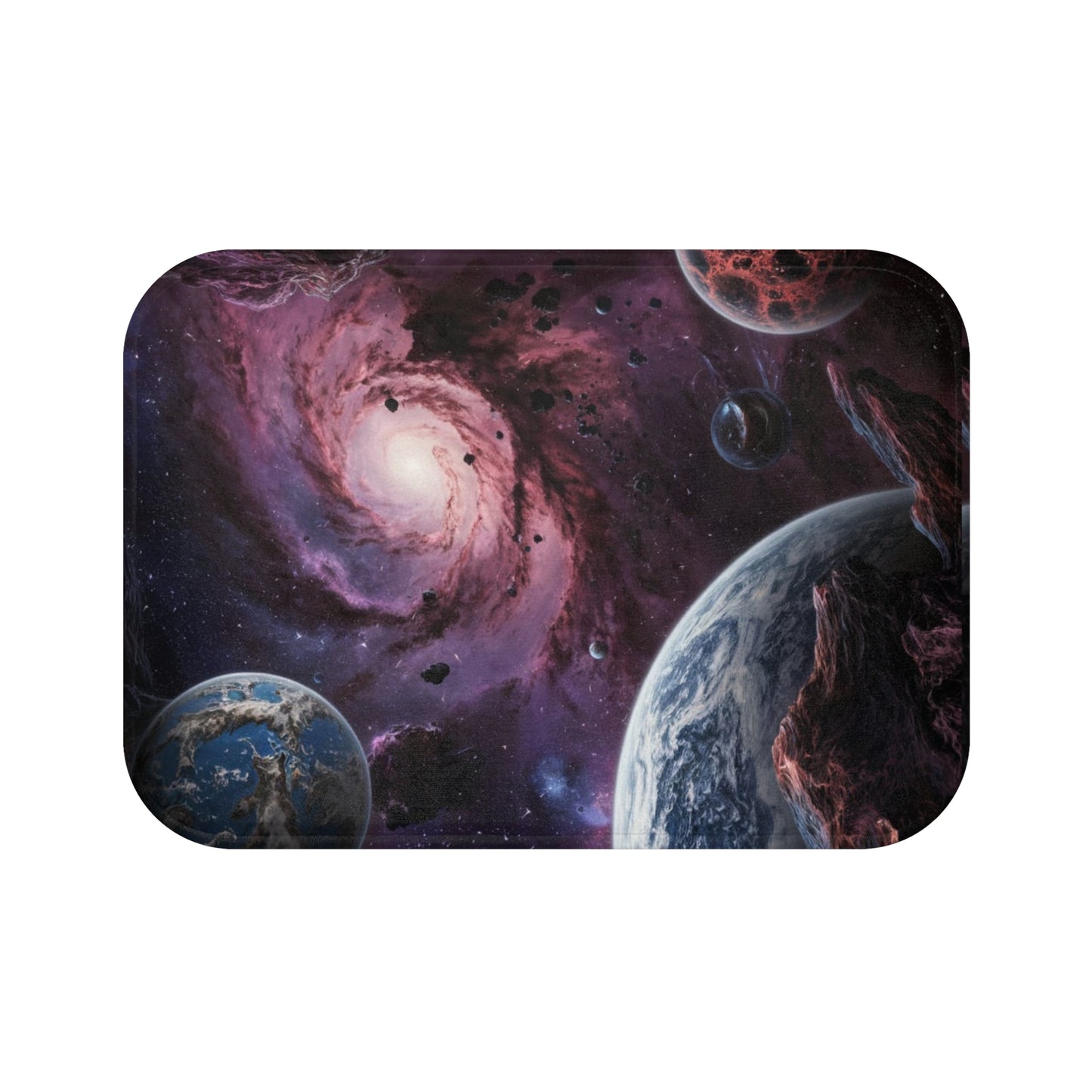 Galaxy Bathmat Planets Bathroom Mat Space-Themed Bath Mat Outer Space Decor Bathmat Cosmic Universe Bathmat, Bathroom Decor.