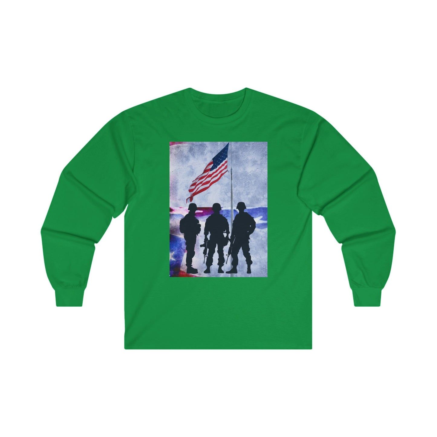 Patriotic long-sleeve, Army support shirt, patriotic design, Statue of Liberty shirt, America shirt, military pride clothing, patriotic apparel, freedom tee, USA long-sleeve,