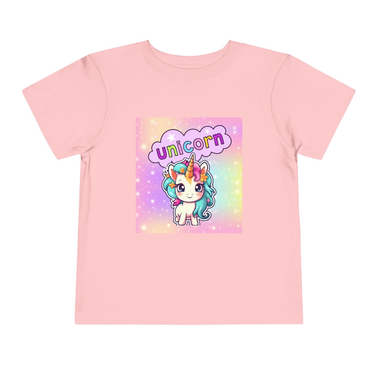 Toddler Unicorn T-Shirt Baby, Unicorn Kids Tee Rainbow Background, Shirt for Toddlers, Cute Toddler Unicorn Clothing, Magical Unicorn Toddler Apparel.