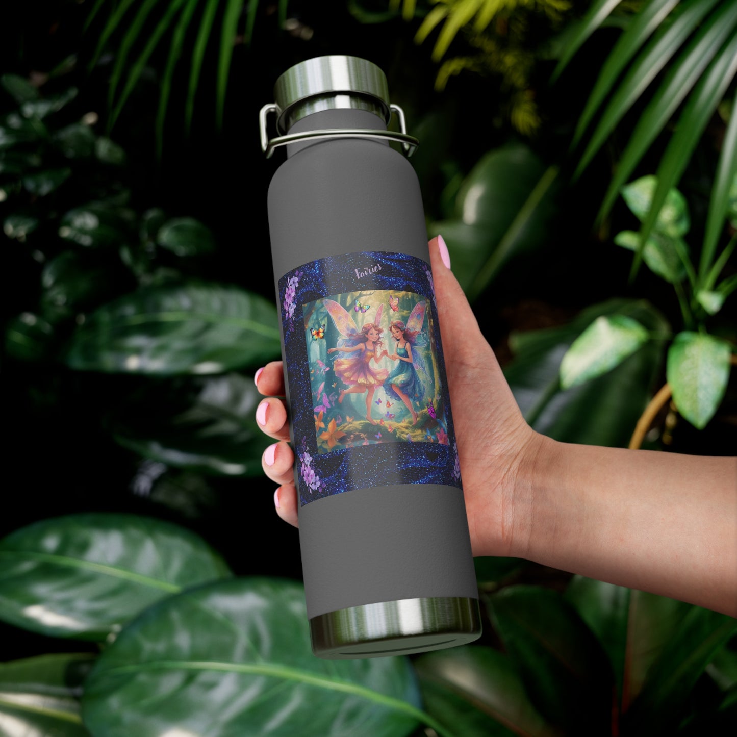 Fairies Bottle 22oz, Fairies' Drinking Bottle, Drinking Bottle for School, Copper Vacuum Insulated Bottle, Hot and Cold Beverage Bottle, Eco-Friendly Fairies' Bottle, 22oz