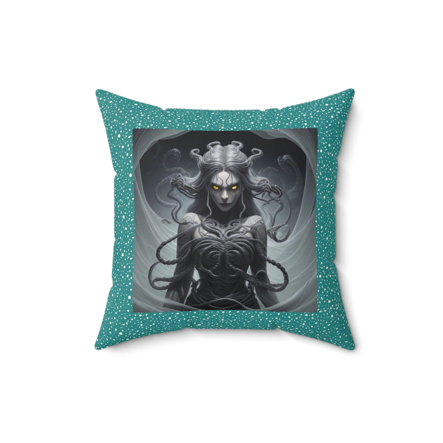 Medusa Pillowcase, Mythical Living Room Decor, Medusa Square Pillow Cover, Greek Mythology Pillowcase, Housewarming Gift, Greek Mythology Pillowcase, Polyester Square Pillow