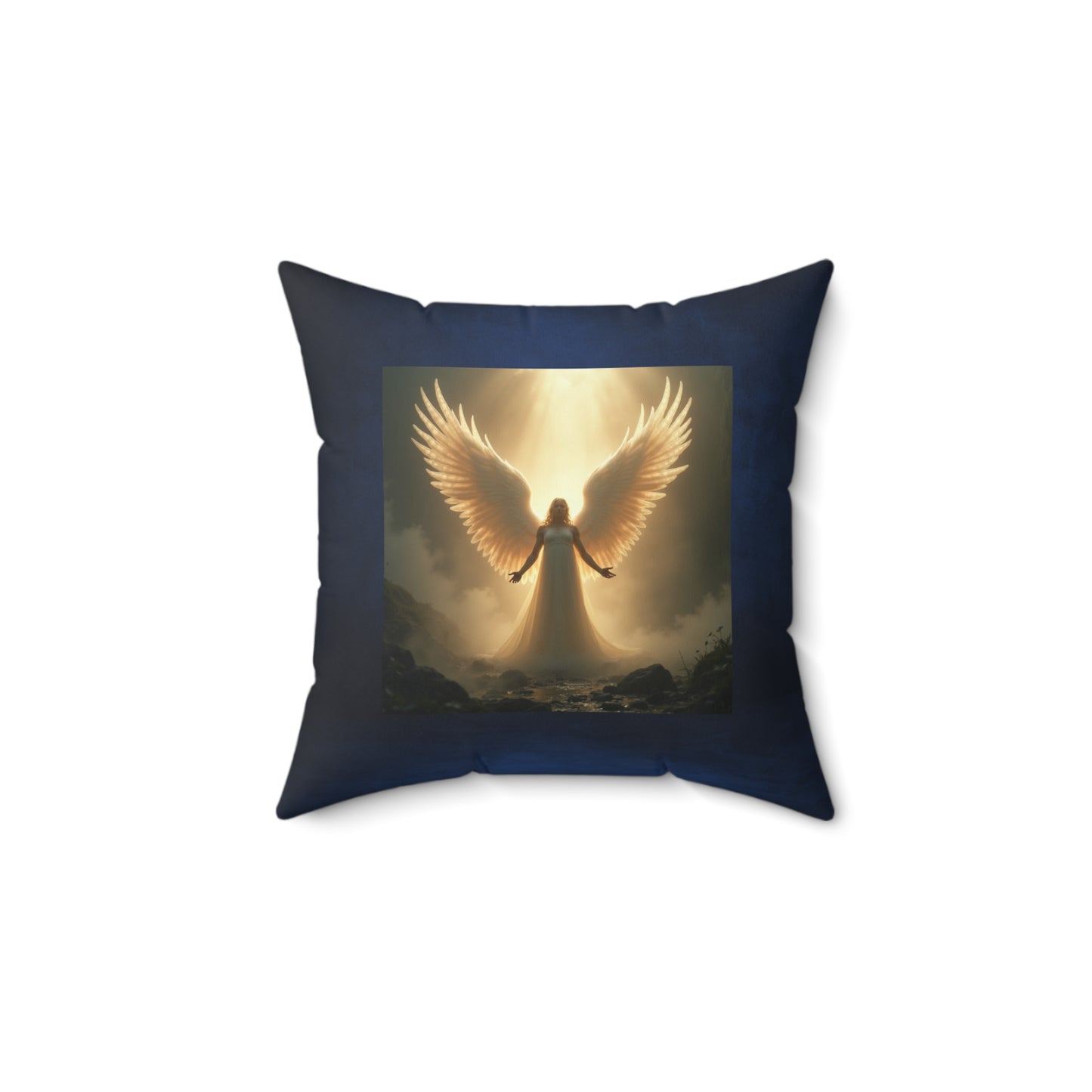 Beautiful Angel Pillow, Angelic Square Pillow, Spiritual Home Decor, Divine Angel Pillow, Peaceful Accent Pillow, Religious gift, Christmas Gift.