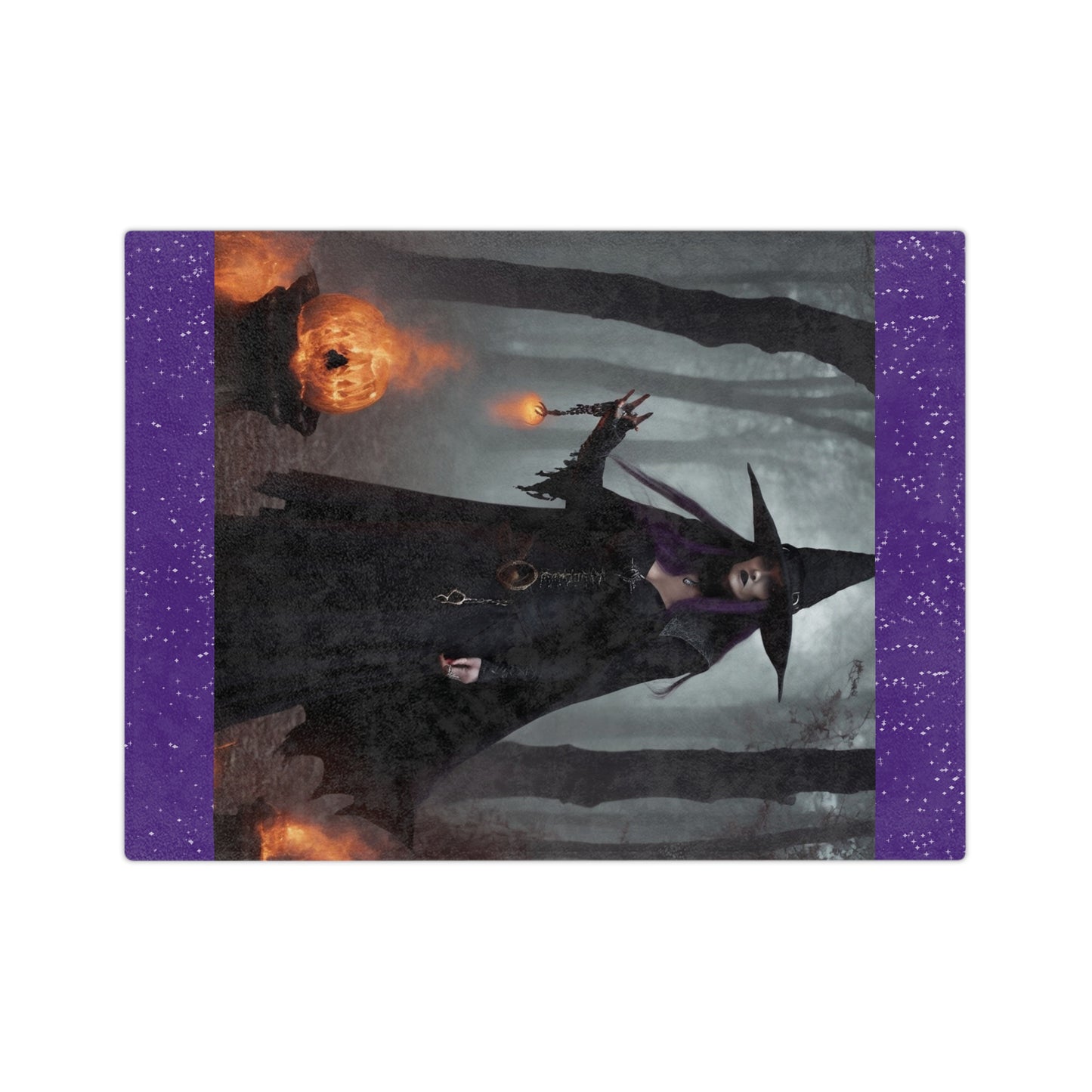 Witch Cauldron Blanket, Magical Velveteen Blanket, Witchcraft Blanket, Witch and Fire Cauldron Blanket, Cozy Microfiber Blanket, Mystical Witch Blanket, Halloween Decor Blanket,Velveteen Microfiber Blanket