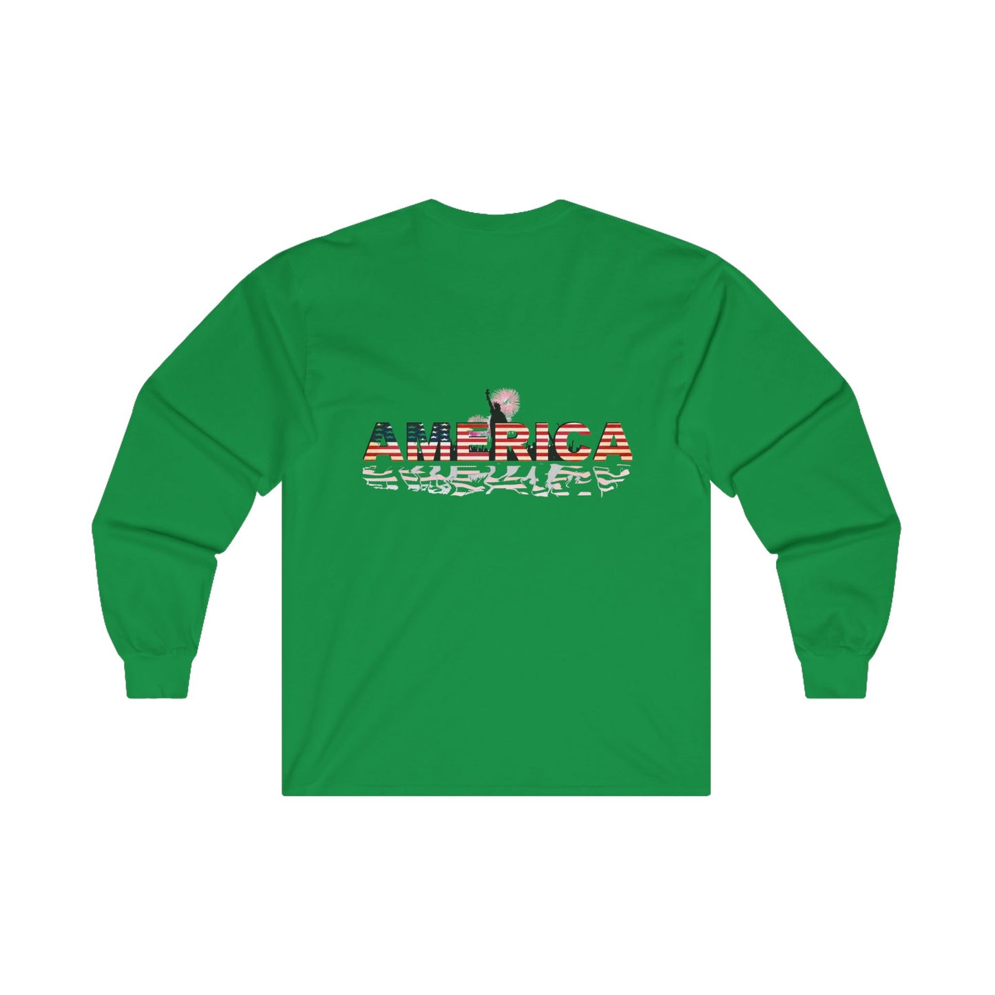 Patriotic long-sleeve, Army support shirt, patriotic design, Statue of Liberty shirt, America shirt, military pride clothing, patriotic apparel, freedom tee, USA long-sleeve,