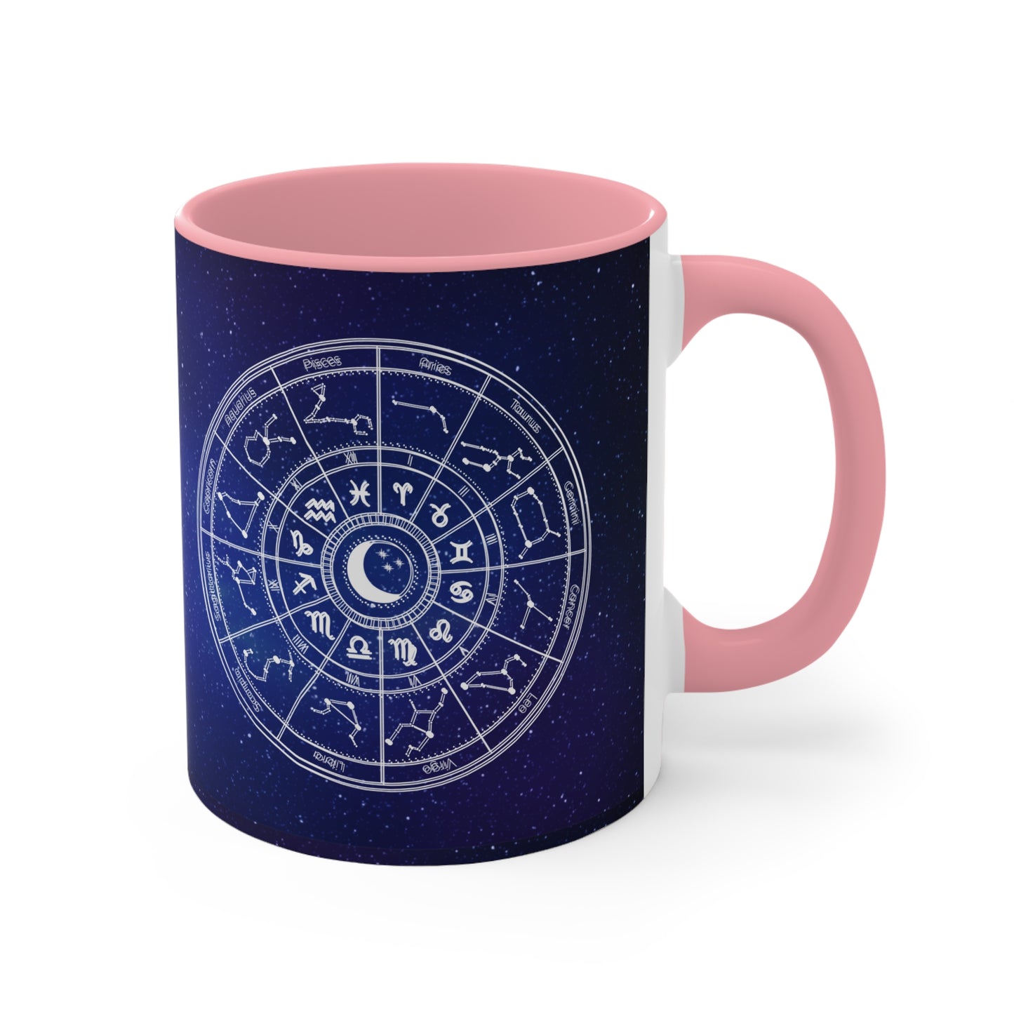 Astrology Coffee Mug, Star Chart Mug, Blue Night Sky Ceramic Mug, Zodiac Birth Chart Mug, Celestial-Themed Coffee Mug, Accent Mugs.