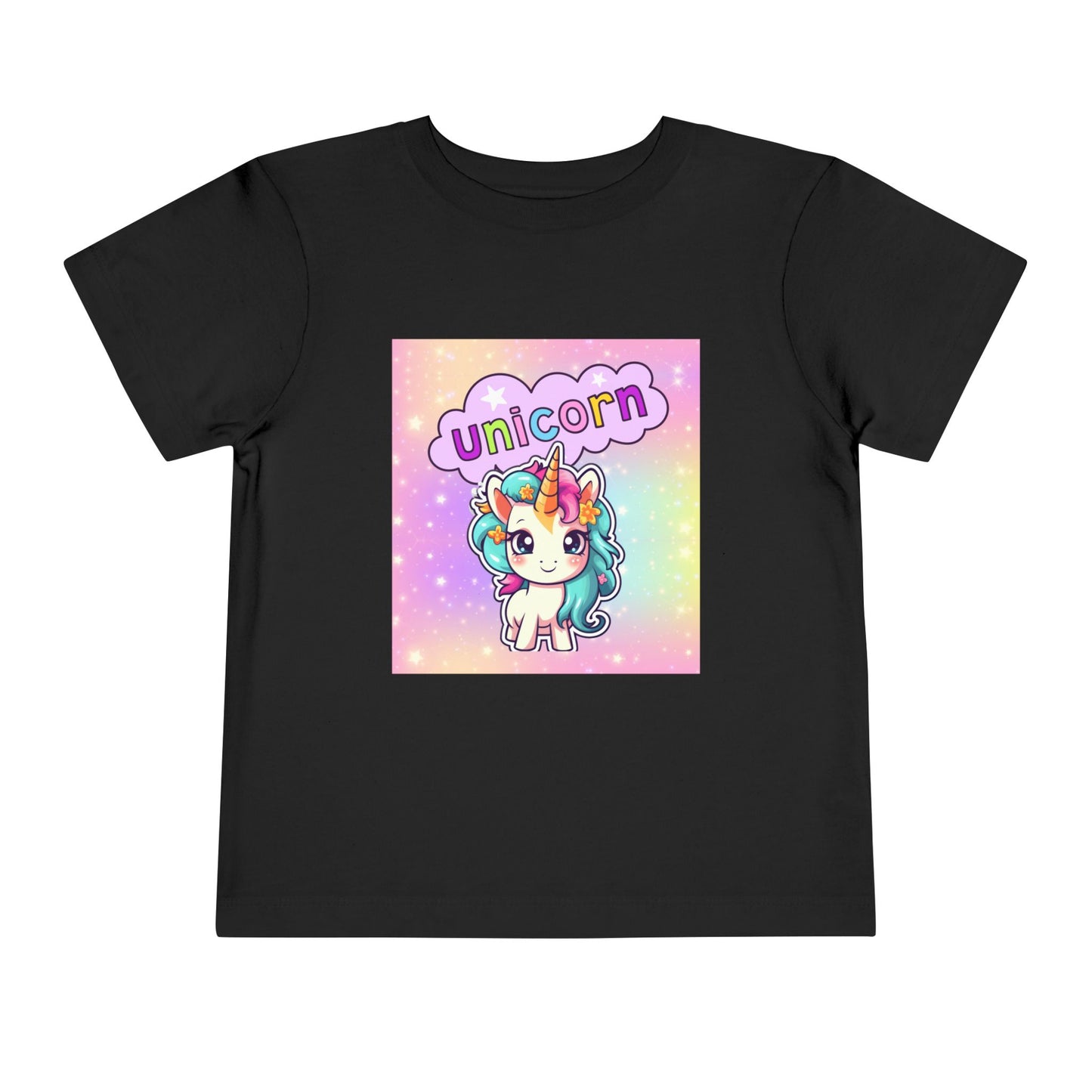 Toddler Unicorn T-Shirt Baby, Unicorn Kids Tee Rainbow Background, Shirt for Toddlers, Cute Toddler Unicorn Clothing, Magical Unicorn Toddler Apparel.