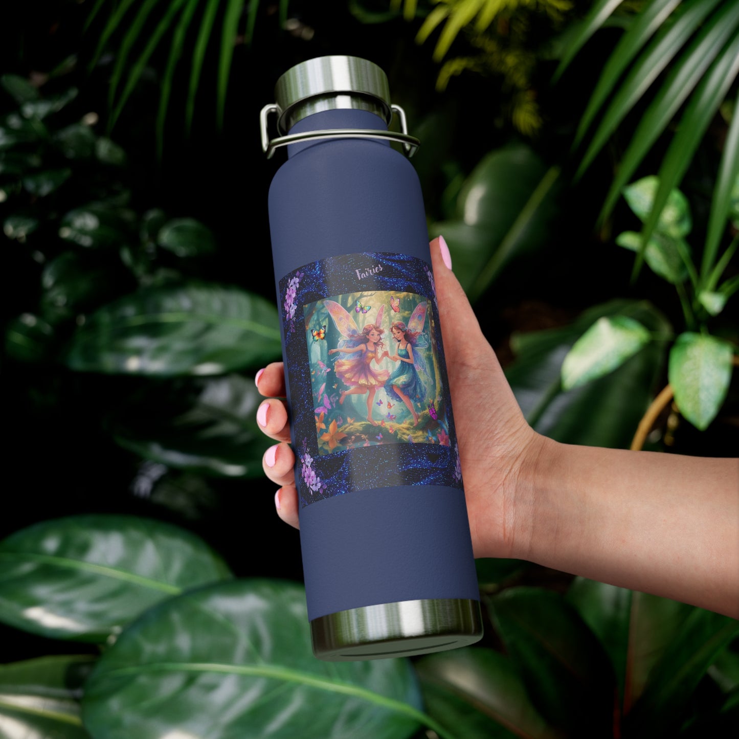 Fairies Bottle 22oz, Fairies' Drinking Bottle, Drinking Bottle for School, Copper Vacuum Insulated Bottle, Hot and Cold Beverage Bottle, Eco-Friendly Fairies' Bottle, 22oz