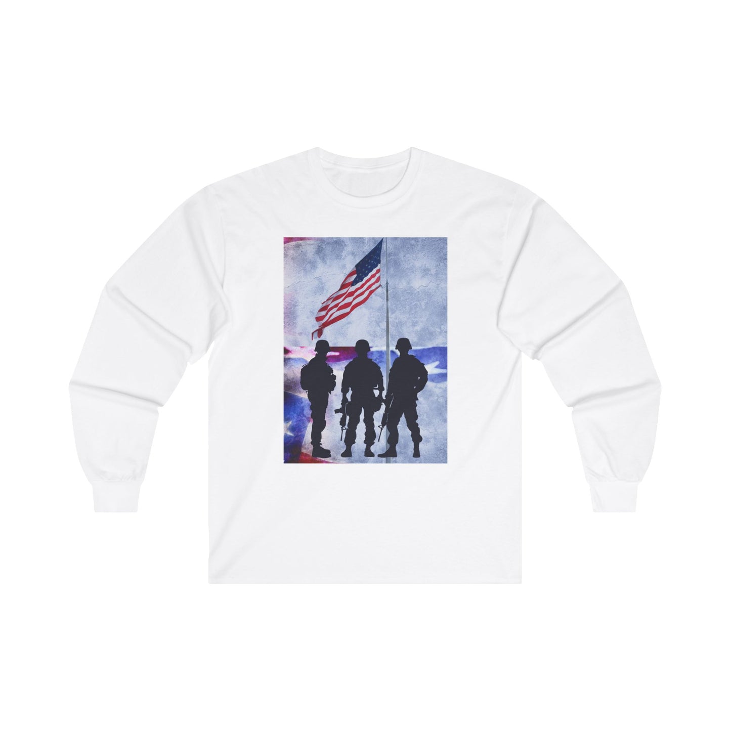 Patriotic long-sleeve, Army support shirt, patriotic design, Statue of Liberty shirt, America shirt, military pride clothing, patriotic apparel, freedom tee, USA long-sleeve,