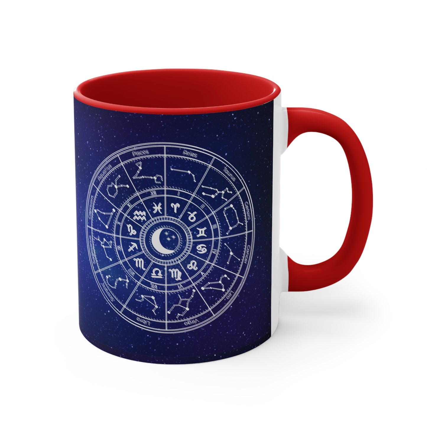 Astrology Coffee Mug, Star Chart Mug, Blue Night Sky Ceramic Mug, Zodiac Birth Chart Mug, Celestial-Themed Coffee Mug, Accent Mugs.