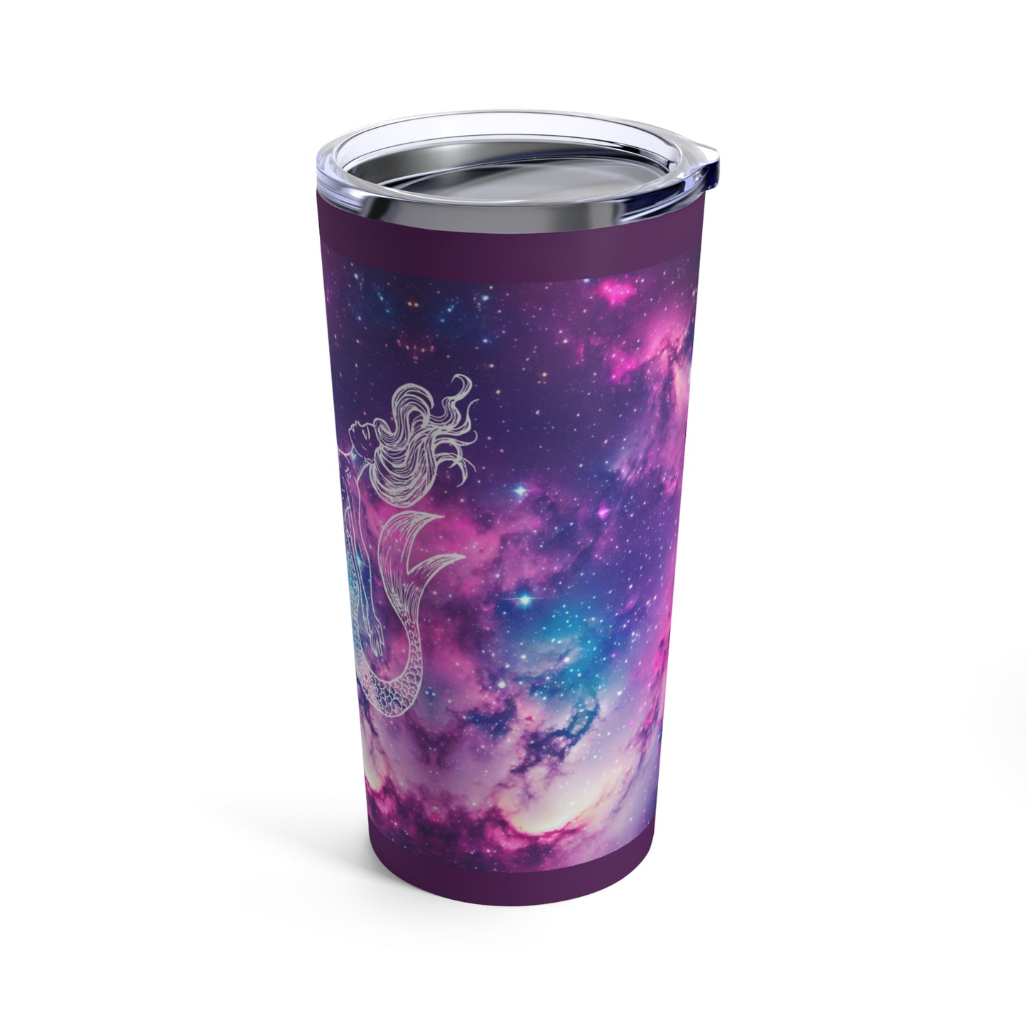 Mermaid Tumbler 20oz Purple and Blue Swirl Tumbler, Ocean-Inspired Drinkware, Stainless Steel Mermaid Tumbler, Fantasy-Themed Tumbler, Insulated Mermaid Cup, Gift for Her,