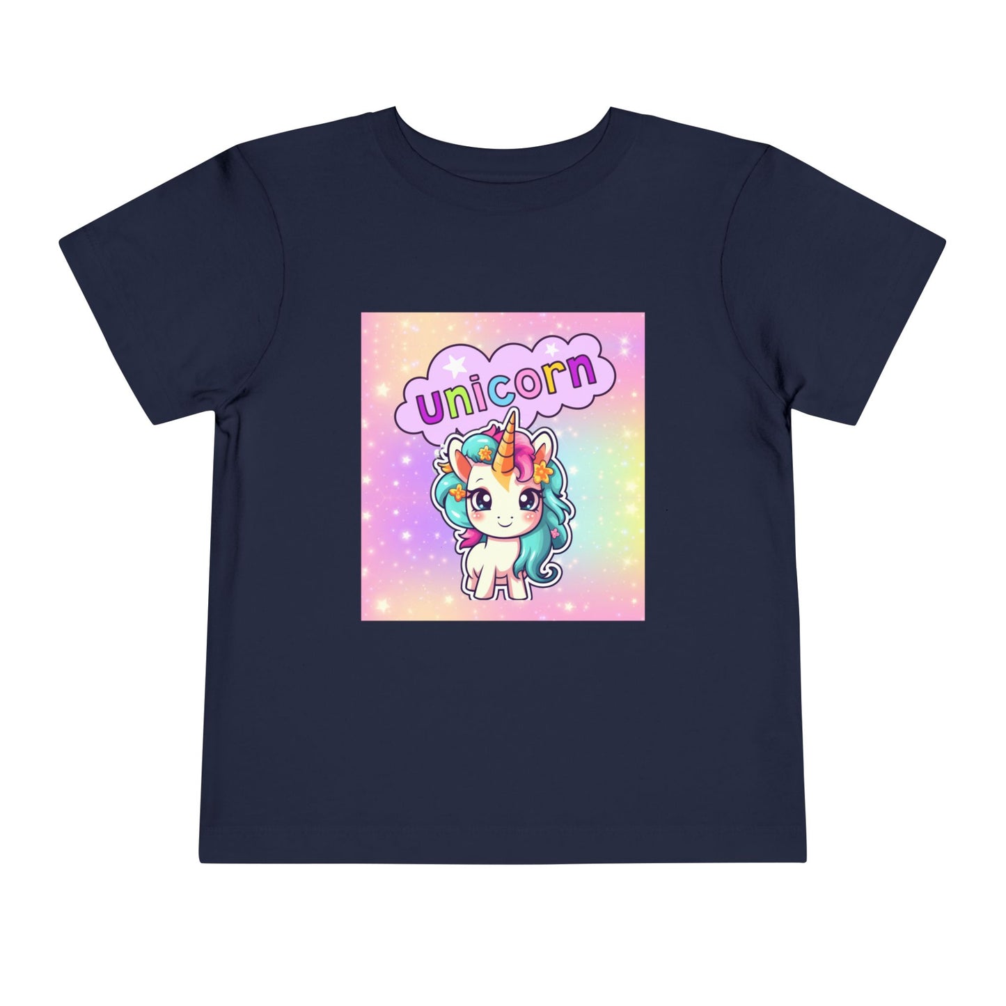 Toddler Unicorn T-Shirt Baby, Unicorn Kids Tee Rainbow Background, Shirt for Toddlers, Cute Toddler Unicorn Clothing, Magical Unicorn Toddler Apparel.