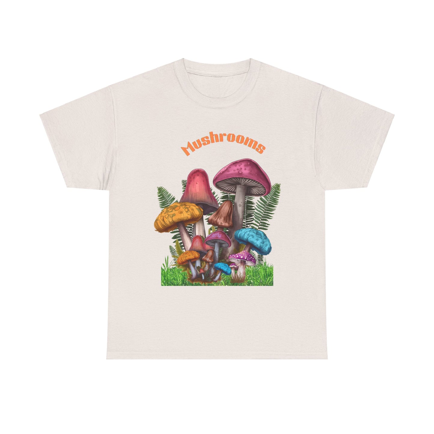 Trippy Mushroom 70s Design Tee, Psychedelic Mushroom Tee, Art Colorful Retro Mushroom T shirt, 70s Themed Nature Tee Design, Hippie Style Mushroom Print Tee, Gift for Mushroom Lovers.