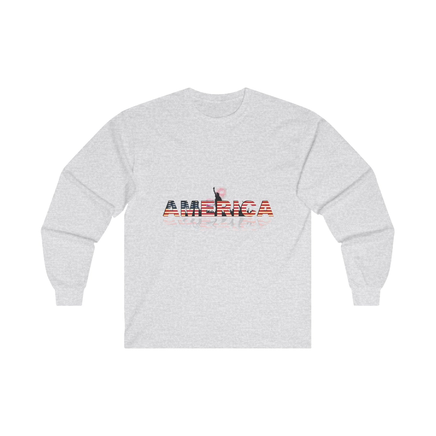 Patriotic long-sleeve, Statue of Liberty Long sleeved tee, America shirt, USA pride shirt, Liberty design, patriotic apparel, American pride clothing, USA long-sleeve.