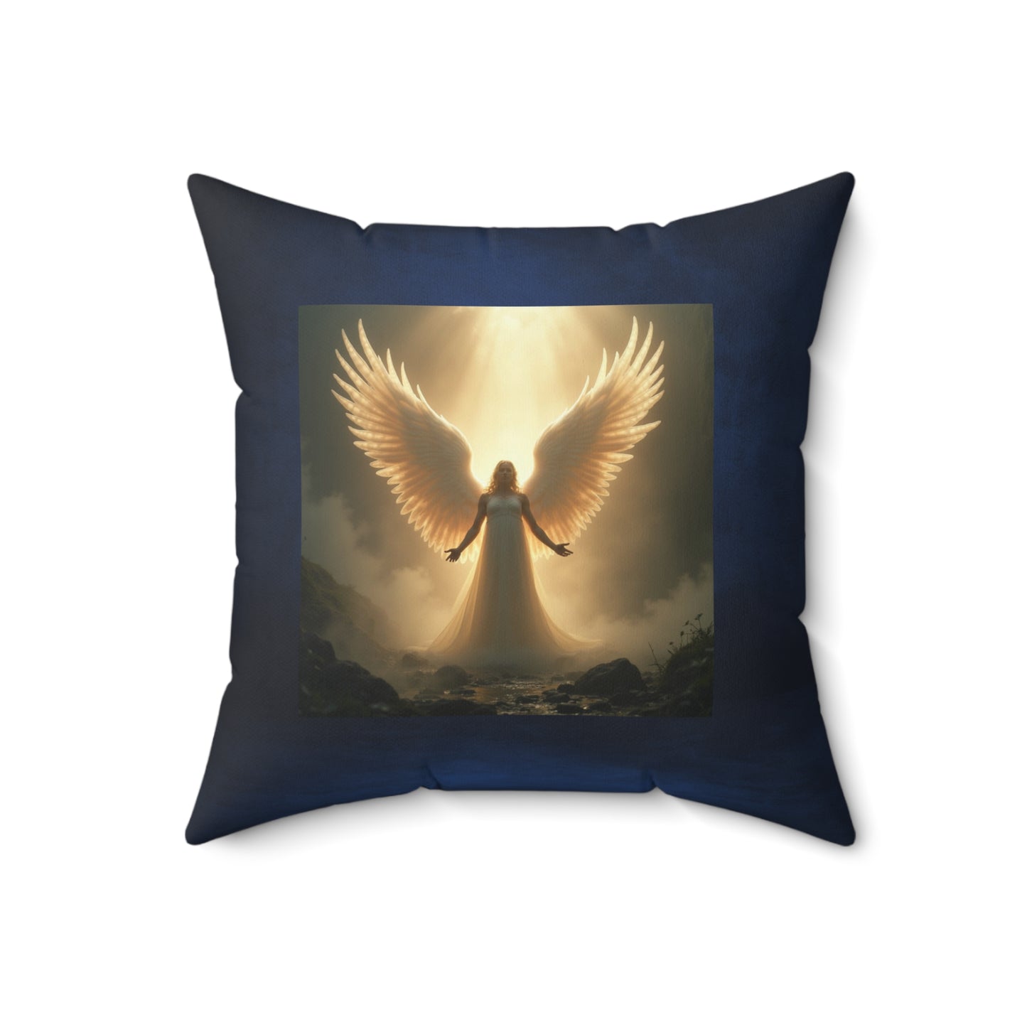 Beautiful Angel Pillow, Angelic Square Pillow, Spiritual Home Decor, Divine Angel Pillow, Peaceful Accent Pillow, Religious gift, Christmas Gift.