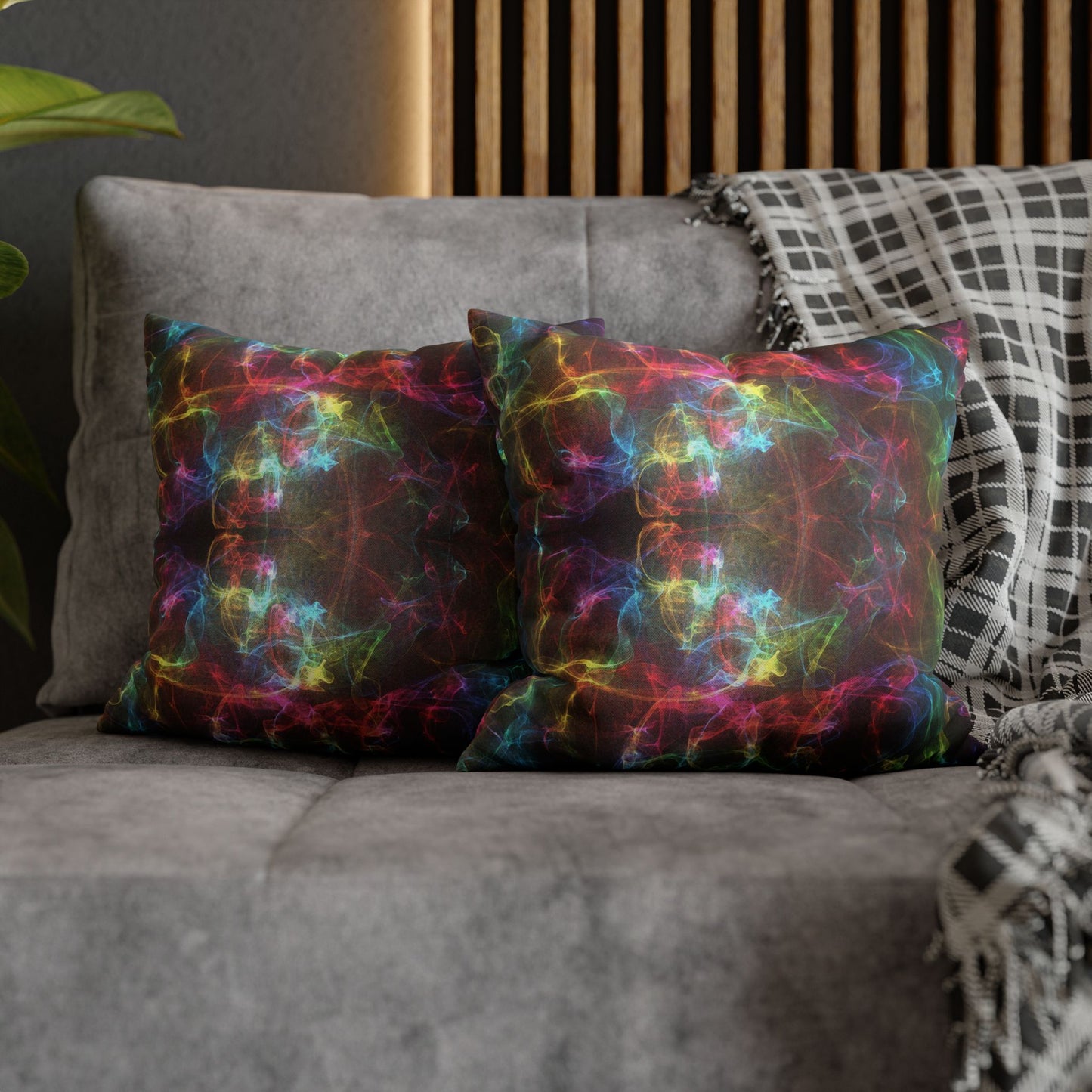 Rainbow Pillows, Rainbow Design Pillows, Black and Rainbow Pillowcases, Colorful Throw Pillows, Rainbow Decorative pillows, Rainbow lovers' gift,