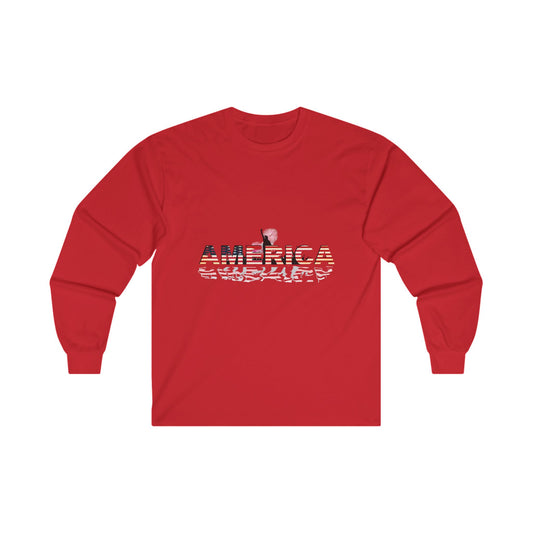 Patriotic long-sleeve, Statue of Liberty Long sleeved tee, America shirt, USA pride shirt, Liberty design, patriotic apparel, American pride clothing, USA long-sleeve.