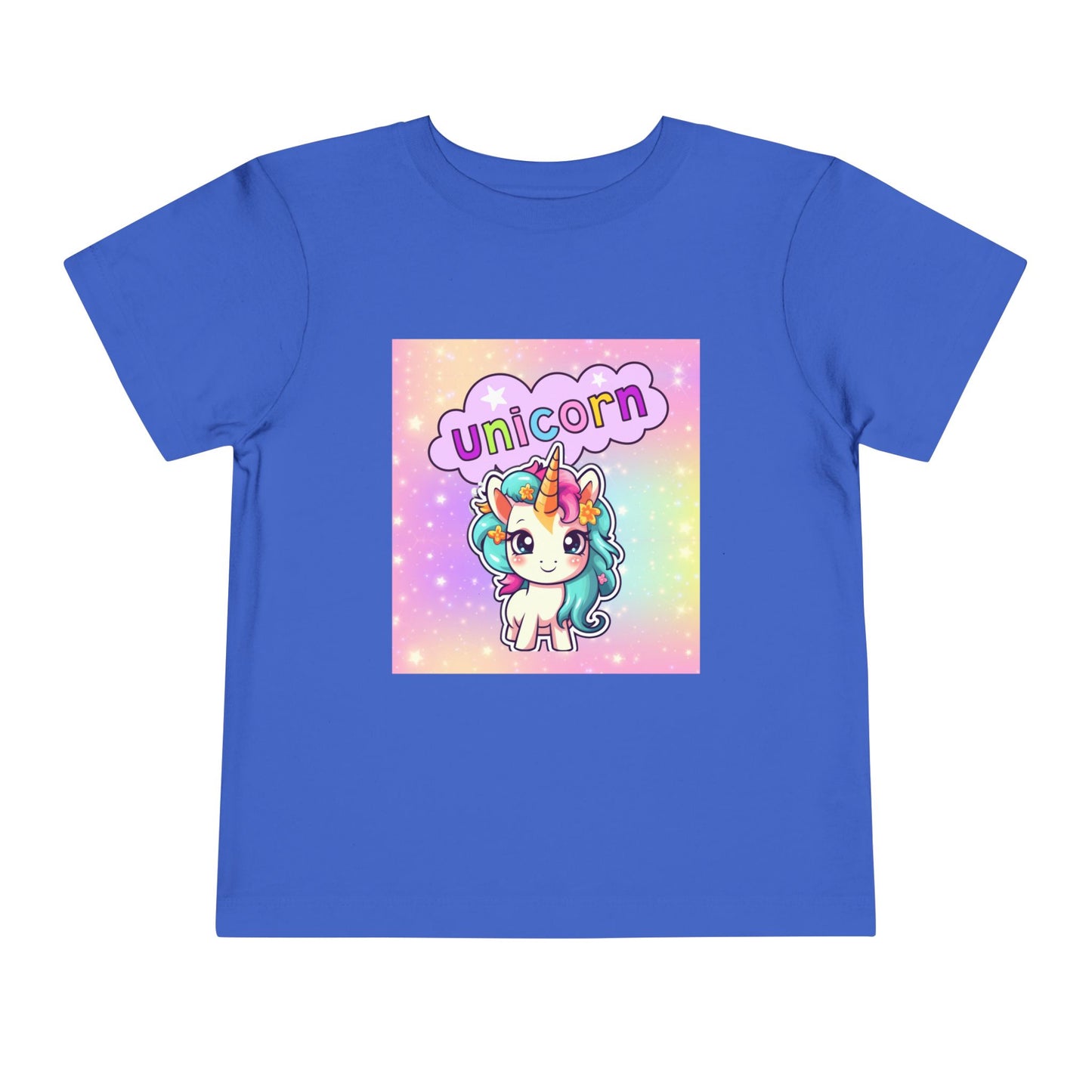 Toddler Unicorn T-Shirt Baby, Unicorn Kids Tee Rainbow Background, Shirt for Toddlers, Cute Toddler Unicorn Clothing, Magical Unicorn Toddler Apparel.