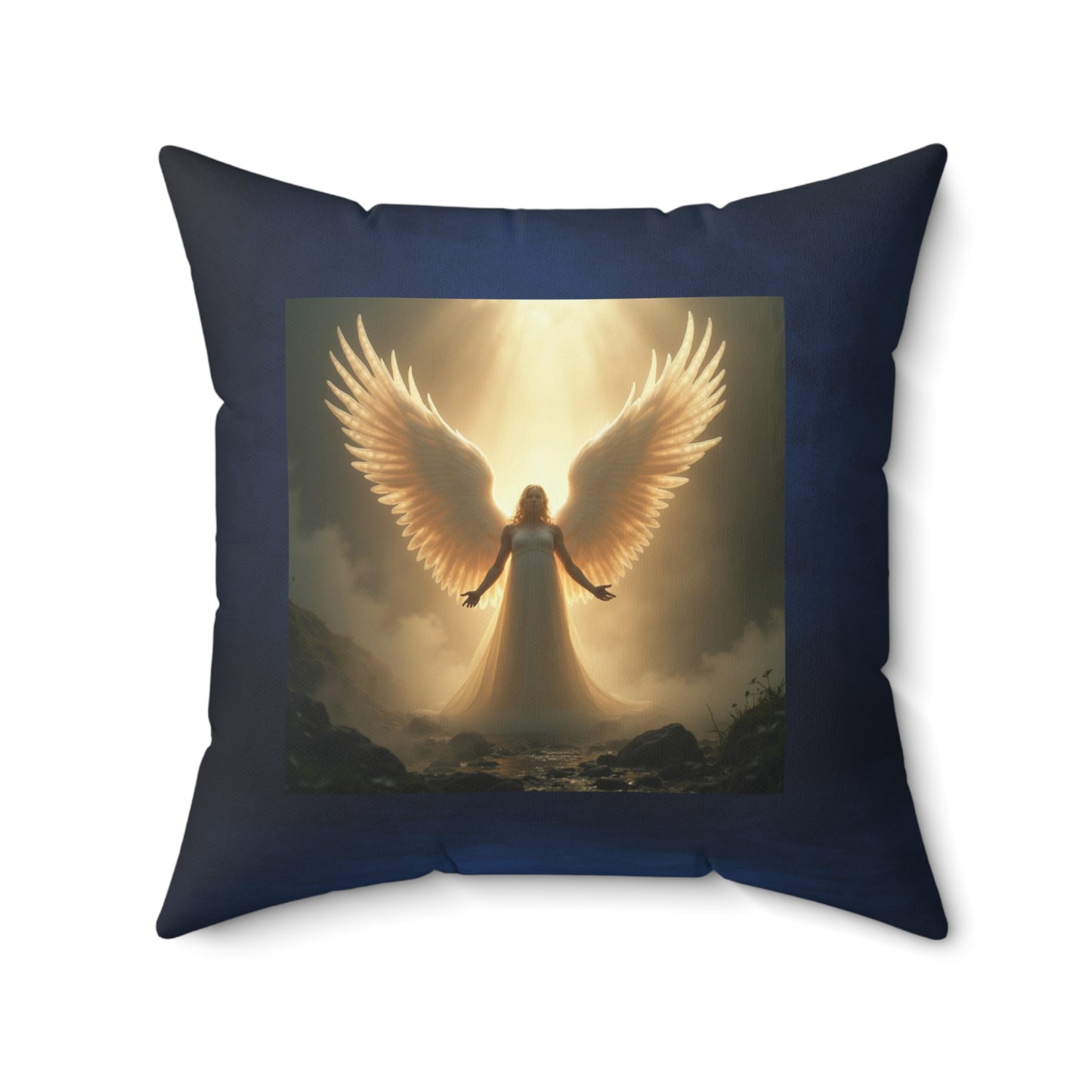 Beautiful Angel Pillow, Angelic Square Pillow, Spiritual Home Decor, Divine Angel Pillow, Peaceful Accent Pillow, Religious gift, Christmas Gift.