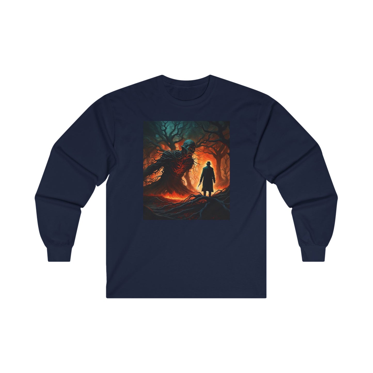 Freddy Krueger Lon Sleeved tee, horror long-sleeve, Halloween shirt, Nightmare on Elm Street tee, horror fan clothing, Freddy graphic, spooky long-sleeve,