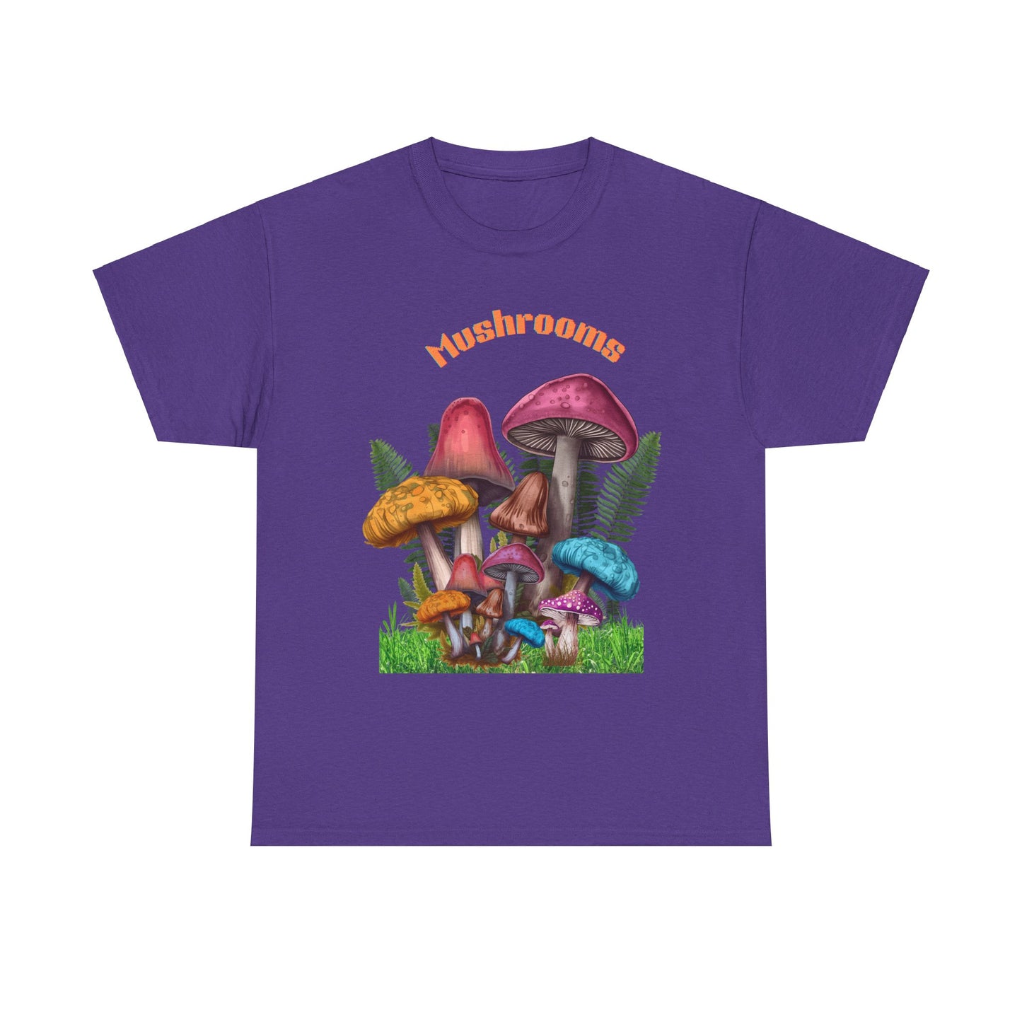 Trippy Mushroom 70s Design Tee, Psychedelic Mushroom Tee, Art Colorful Retro Mushroom T shirt, 70s Themed Nature Tee Design, Hippie Style Mushroom Print Tee, Gift for Mushroom Lovers.