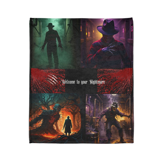 Freddy Krueger Blanket, Horror Movie Blanket, Freddy Polyester Blanket, Cozy Horror Blanket, Nightmare on Elm Street Blanket, Halloween Horror Blanket, Freddy Krueger Decor Blanket. Polyester Blanket